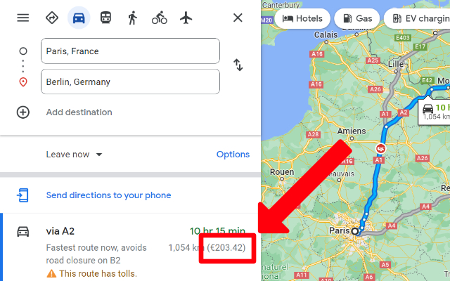 Cost of driving in Google Maps from Chrome web store to be run with OffiDocs Chromium online Cost of driving in Google Maps from Chrome web store to be run with OffiDocs Chromium online