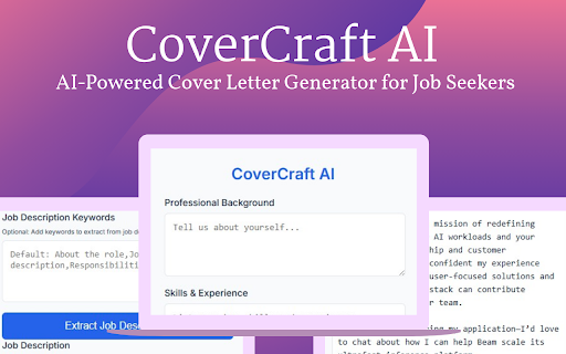 CoverCraft AI from Chrome web store to be run with OffiDocs Chromium online CoverCraft AI from Chrome web store to be run with OffiDocs Chromium online