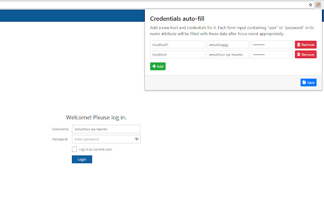Credentials Autofill from Chrome web store to be run with OffiDocs Chromium online Credentials Autofill from Chrome web store to be run with OffiDocs Chromium online