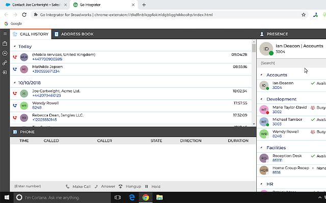 CRM Integrator for hosted telephony from Chrome web store to be run with OffiDocs Chromium online CRM Integrator for hosted telephony from Chrome web store to be run with OffiDocs Chromium online