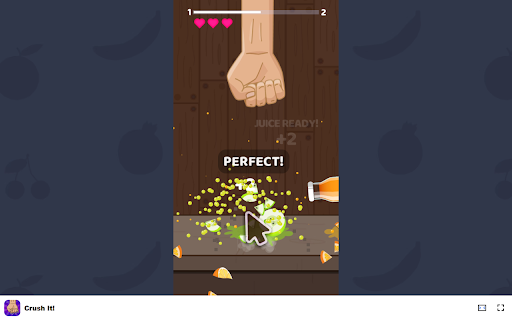 Crush It! Start your juice factory and crush fruits with your fists! from Chrome web store to be run with OffiDocs Chromium online Crush It! Start your juice factory and crush fruits with your fists! from Chrome web store to be run with OffiDocs Chromium online