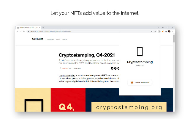 Cryptostamping from Chrome web store to be run with OffiDocs Chromium online Cryptostamping from Chrome web store to be run with OffiDocs Chromium online