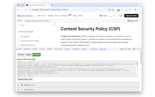 CSP Lab from Chrome web store to be run with OffiDocs Chromium online CSP Lab from Chrome web store to be run with OffiDocs Chromium online