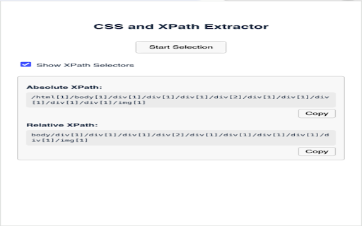 CSS and XPath Extractor from Chrome web store to be run with OffiDocs Chromium online CSS and XPath Extractor from Chrome web store to be run with OffiDocs Chromium online