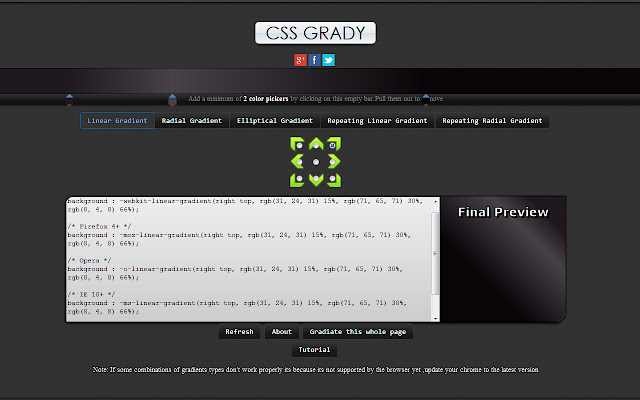 CSS Grady from Chrome web store to be run with OffiDocs Chromium online CSS Grady from Chrome web store to be run with OffiDocs Chromium online