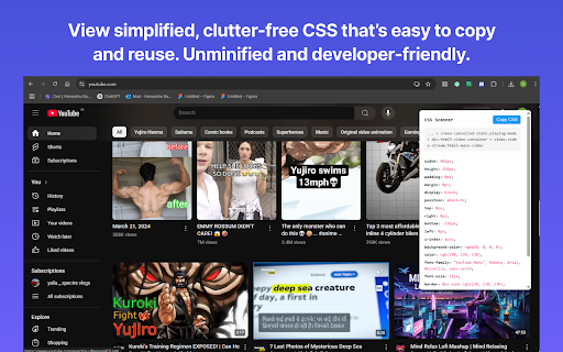 CSS Scanner from Chrome web store to be run with OffiDocs Chromium online CSS Scanner from Chrome web store to be run with OffiDocs Chromium online