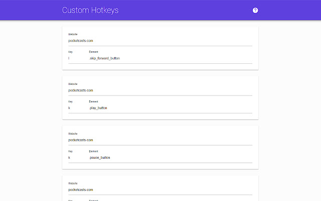 Custom Hotkeys from Chrome web store to be run with OffiDocs Chromium online Custom Hotkeys from Chrome web store to be run with OffiDocs Chromium online