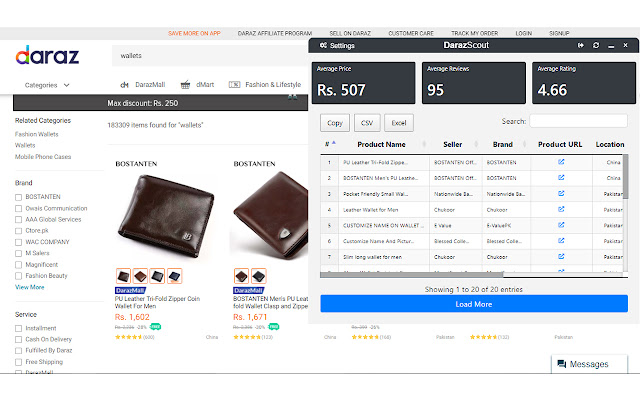 DarazScout from Chrome web store to be run with OffiDocs Chromium online DarazScout from Chrome web store to be run with OffiDocs Chromium online