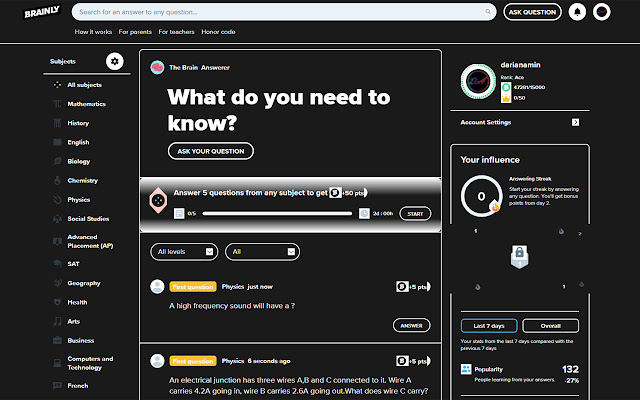 DarklightBrainly from Chrome web store to be run with OffiDocs Chromium online DarklightBrainly from Chrome web store to be run with OffiDocs Chromium online