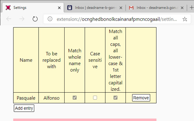 Deadname B Gon from Chrome web store to be run with OffiDocs Chromium online Deadname B Gon from Chrome web store to be run with OffiDocs Chromium online