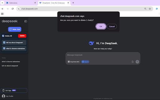 DeepSeek Chat Cleaner from Chrome web store to be run with OffiDocs Chromium online DeepSeek Chat Cleaner from Chrome web store to be run with OffiDocs Chromium online