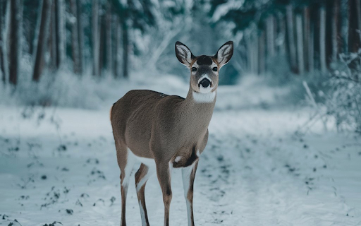 Deer in the snowy forest from Chrome web store to be run with OffiDocs Chromium online Deer in the snowy forest from Chrome web store to be run with OffiDocs Chromium online