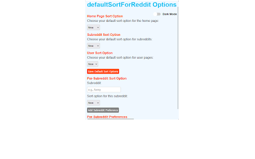 defaultSortForReddit from Chrome web store to be run with OffiDocs Chromium online defaultSortForReddit from Chrome web store to be run with OffiDocs Chromium online