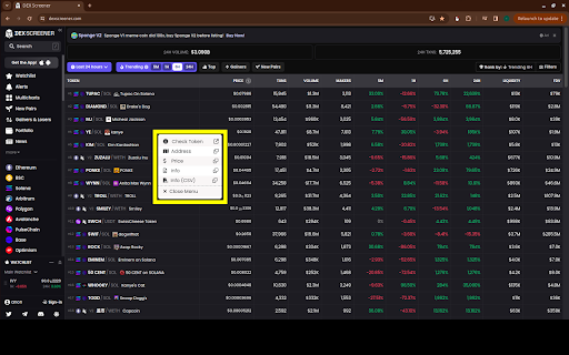 Dexscreener Helper from Chrome web store to be run with OffiDocs Chromium online Dexscreener Helper from Chrome web store to be run with OffiDocs Chromium online