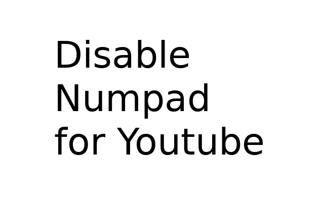 Disable Numpad for Youtube from Chrome web store to be run with OffiDocs Chromium online Disable Numpad for Youtube from Chrome web store to be run with OffiDocs Chromium online