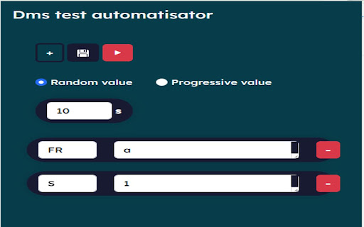 DMS TEST AUTOMATISATOR DMS EXTENSION SERIES from Chrome web store to be run with OffiDocs Chromium online DMS TEST AUTOMATISATOR DMS EXTENSION SERIES from Chrome web store to be run with OffiDocs Chromium online