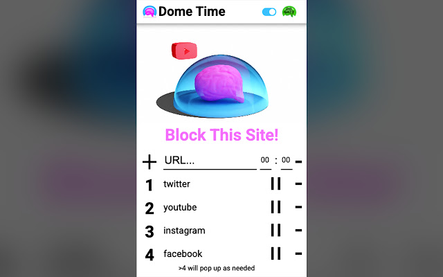 Dome Time from Chrome web store to be run with OffiDocs Chromium online Dome Time from Chrome web store to be run with OffiDocs Chromium online