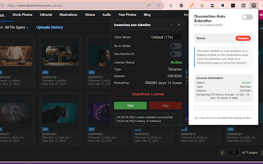Dreamstime Auto Submitter from Chrome web store to be run with OffiDocs Chromium online Dreamstime Auto Submitter from Chrome web store to be run with OffiDocs Chromium online