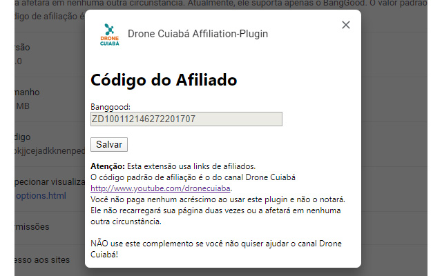 Drone Cuiabá Affiliation Plugin from Chrome web store to be run with OffiDocs Chromium online Drone Cuiabá Affiliation Plugin from Chrome web store to be run with OffiDocs Chromium online