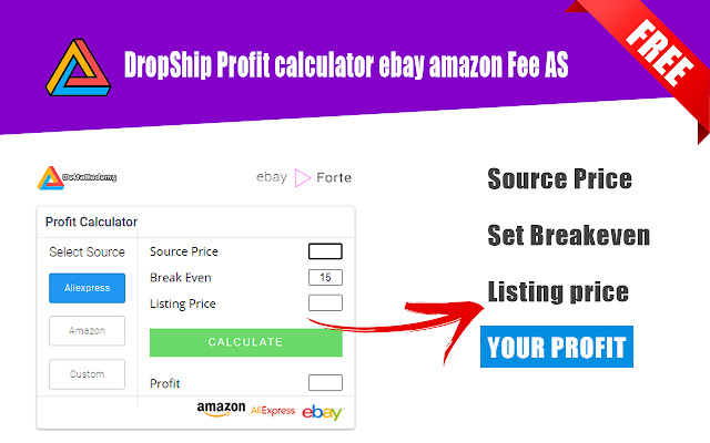 DropShip Profit calculator ebay amazon Fee AS from Chrome web store to be run with OffiDocs Chromium online DropShip Profit calculator ebay amazon Fee AS from Chrome web store to be run with OffiDocs Chromium online