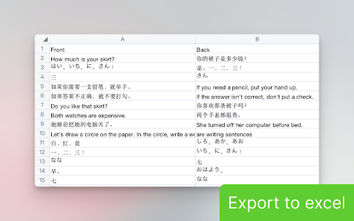 Duolingo Mistake Exporter from Chrome web store to be run with OffiDocs Chromium online Duolingo Mistake Exporter from Chrome web store to be run with OffiDocs Chromium online