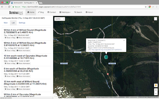 Earthquake Monitor from Chrome web store to be run with OffiDocs Chromium online Earthquake Monitor from Chrome web store to be run with OffiDocs Chromium online