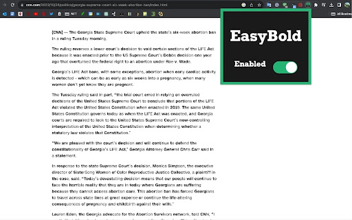 Easy Bold Reader from Chrome web store to be run with OffiDocs Chromium online Easy Bold Reader from Chrome web store to be run with OffiDocs Chromium online