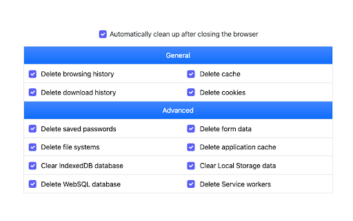 Easy Clean from Chrome web store to be run with OffiDocs Chromium online Easy Clean from Chrome web store to be run with OffiDocs Chromium online