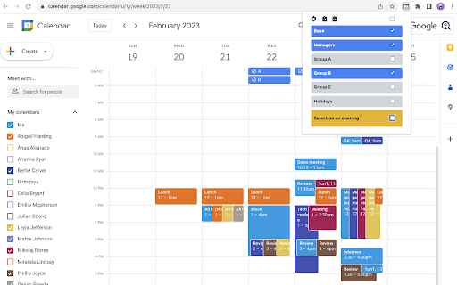 Easy Grouping for Google Calendar from Chrome web store to be run with OffiDocs Chromium online Easy Grouping for Google Calendar from Chrome web store to be run with OffiDocs Chromium online