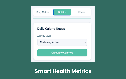 Easy Health Calculator from Chrome web store to be run with OffiDocs Chromium online Easy Health Calculator from Chrome web store to be run with OffiDocs Chromium online