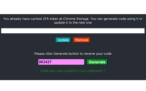 Easy OTP Extension from Chrome web store to be run with OffiDocs Chromium online Easy OTP Extension from Chrome web store to be run with OffiDocs Chromium online