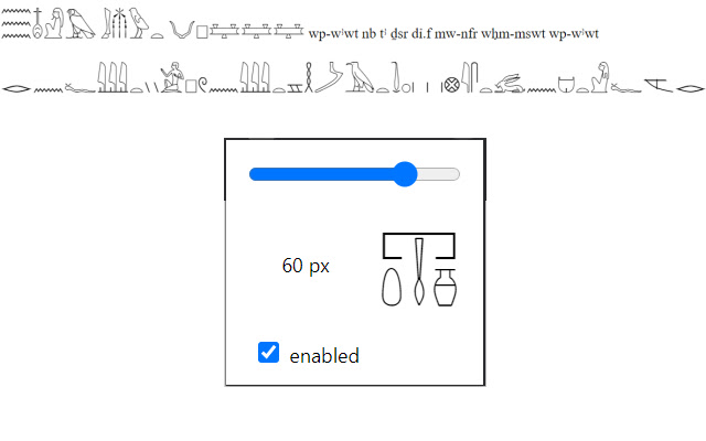 Egyptian Hieroglyph Resizer from Chrome web store to be run with OffiDocs Chromium online Egyptian Hieroglyph Resizer from Chrome web store to be run with OffiDocs Chromium online