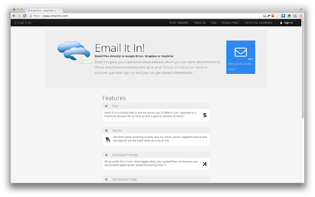 Email It In from Chrome web store to be run with OffiDocs Chromium online Email It In from Chrome web store to be run with OffiDocs Chromium online
