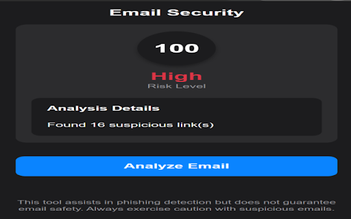 Email Security Detector from Chrome web store to be run with OffiDocs Chromium online Email Security Detector from Chrome web store to be run with OffiDocs Chromium online