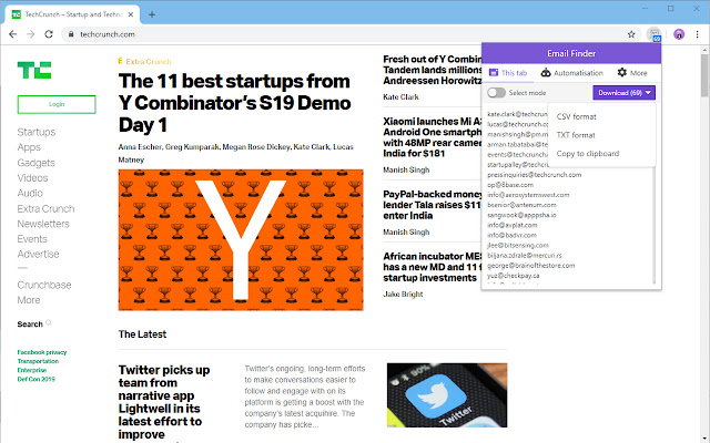 Emails Finder from Chrome web store to be run with OffiDocs Chromium online Emails Finder from Chrome web store to be run with OffiDocs Chromium online