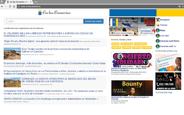 enlascanarias from Chrome web store to be run with OffiDocs Chromium online enlascanarias from Chrome web store to be run with OffiDocs Chromium online