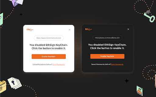 EthSign Keychain from Chrome web store to be run with OffiDocs Chromium online EthSign Keychain from Chrome web store to be run with OffiDocs Chromium online