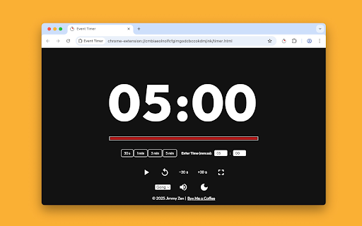 Event Timer from Chrome web store to be run with OffiDocs Chromium online Event Timer from Chrome web store to be run with OffiDocs Chromium online