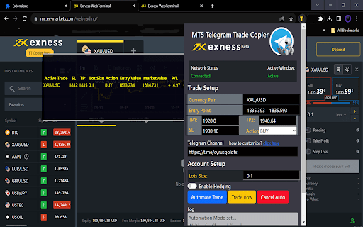 Exness MT5 TT Copier from Chrome web store to be run with OffiDocs Chromium online Exness MT5 TT Copier from Chrome web store to be run with OffiDocs Chromium online