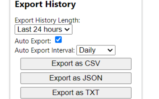 Export Browsing History from Chrome web store to be run with OffiDocs Chromium online Export Browsing History from Chrome web store to be run with OffiDocs Chromium online
