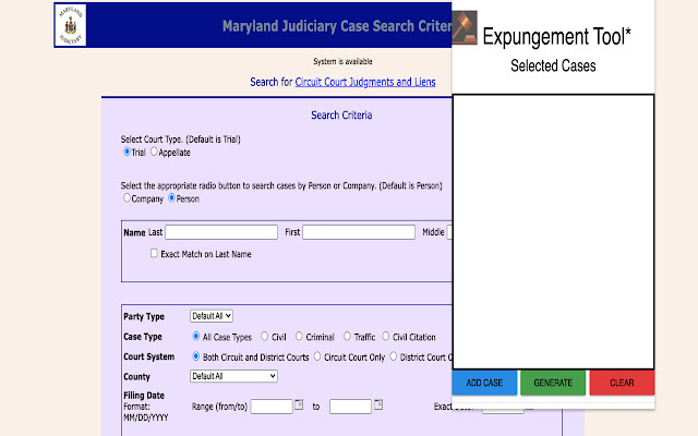 Expungement Tool from Chrome web store to be run with OffiDocs Chromium online Expungement Tool from Chrome web store to be run with OffiDocs Chromium online