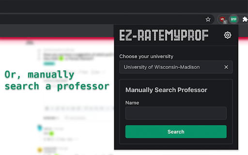 EZ RateMyProf from Chrome web store to be run with OffiDocs Chromium online EZ RateMyProf from Chrome web store to be run with OffiDocs Chromium online