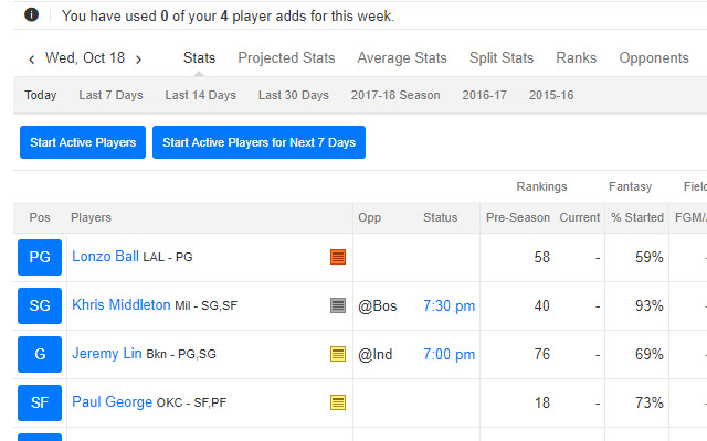 Fantasy Basketball Helper from Chrome web store to be run with OffiDocs Chromium online Fantasy Basketball Helper from Chrome web store to be run with OffiDocs Chromium online