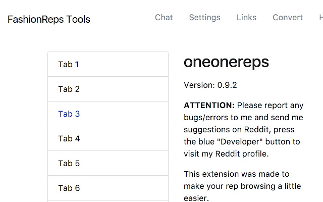 FashionReps Tools from Chrome web store to be run with OffiDocs Chromium online FashionReps Tools from Chrome web store to be run with OffiDocs Chromium online