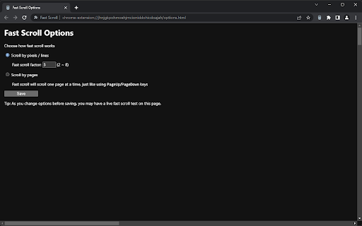Fast Scroll from Chrome web store to be run with OffiDocs Chromium online Fast Scroll from Chrome web store to be run with OffiDocs Chromium online