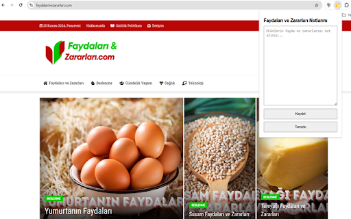 Faydaları ve Zararları from Chrome web store to be run with OffiDocs Chromium online Faydaları ve Zararları from Chrome web store to be run with OffiDocs Chromium online