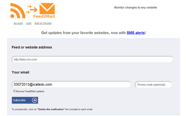Feed2Mail from Chrome web store to be run with OffiDocs Chromium online Feed2Mail from Chrome web store to be run with OffiDocs Chromium online