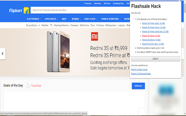 Flash Sale Hack from Chrome web store to be run with OffiDocs Chromium online Flash Sale Hack from Chrome web store to be run with OffiDocs Chromium online