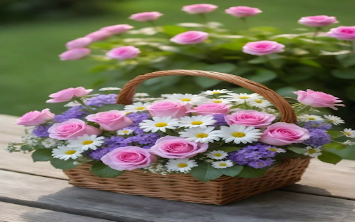 Flower basket wallpaper from Chrome web store to be run with OffiDocs Chromium online Flower basket wallpaper from Chrome web store to be run with OffiDocs Chromium online