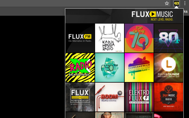 Flux FM Player from Chrome web store to be run with OffiDocs Chromium online Flux FM Player from Chrome web store to be run with OffiDocs Chromium online